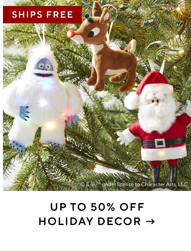 UP TO 50% OFF HOLIDAY DECOR