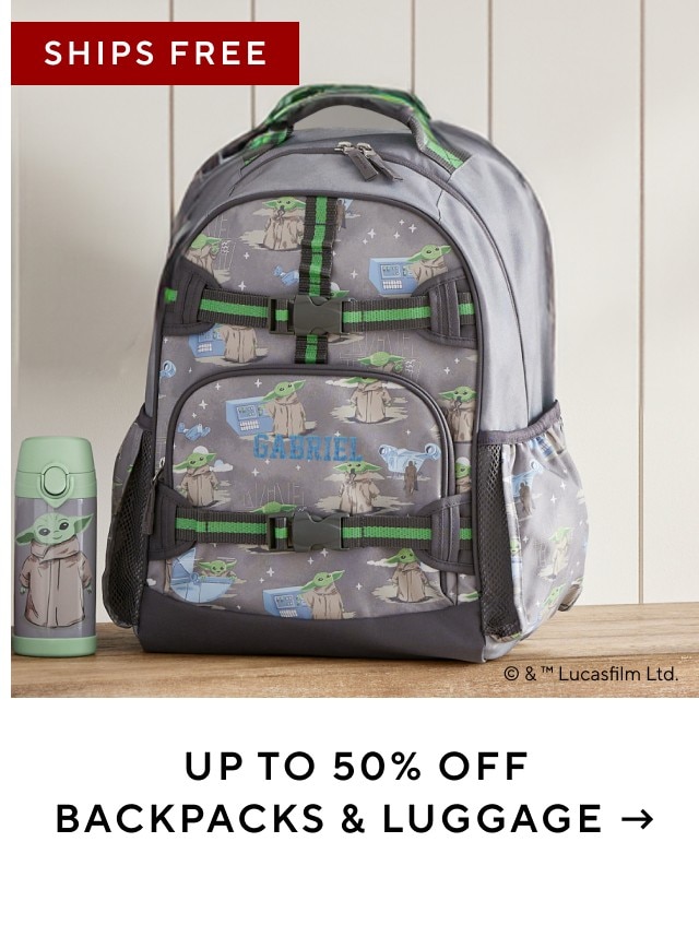 UP TO 50% OFF BACKPACKS & LUGGAGE