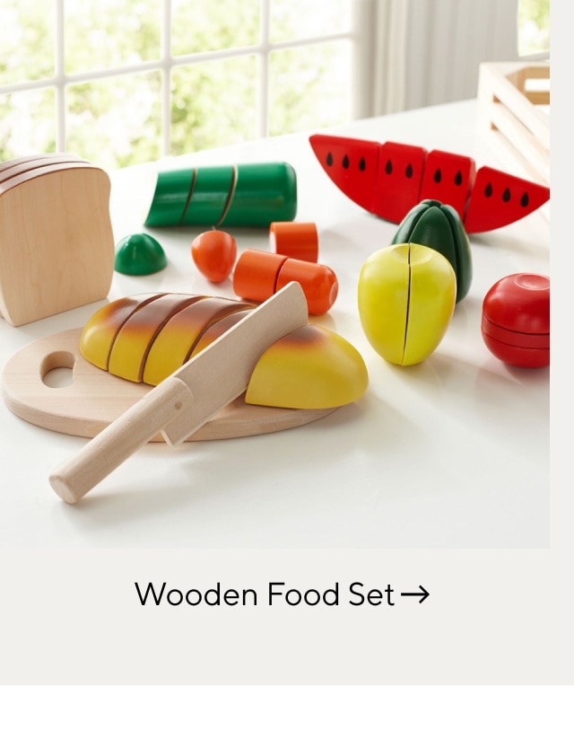 WOODEN SUPERMARKET FOOD SET