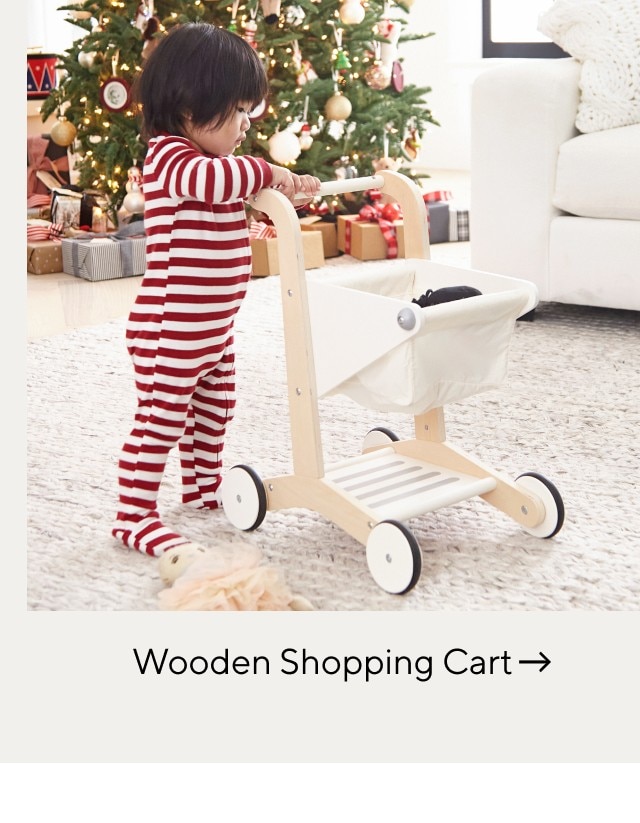 WOODEN SHOPPING CART