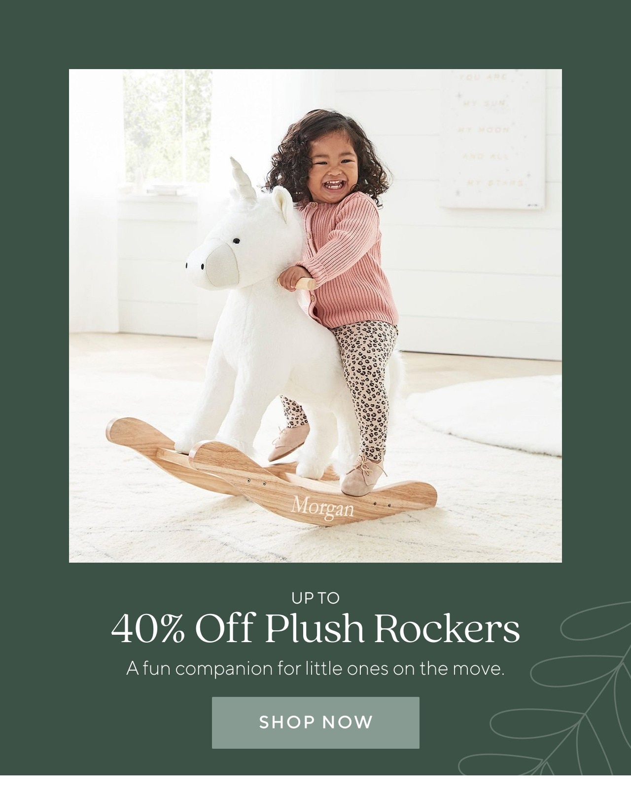 UP TO 40% OFF PLUSH ROCKERS