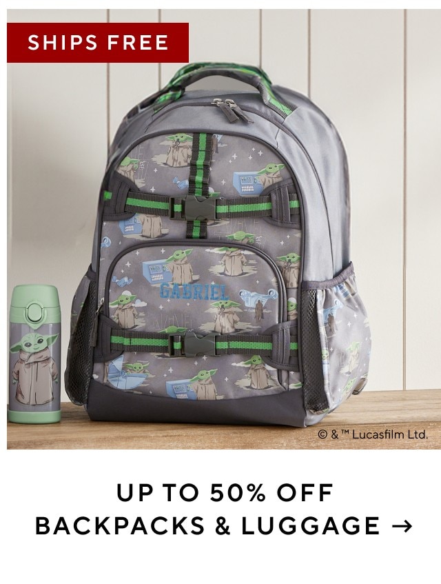 UP TO 50% OFF BACKPACKS & LUGGAGE