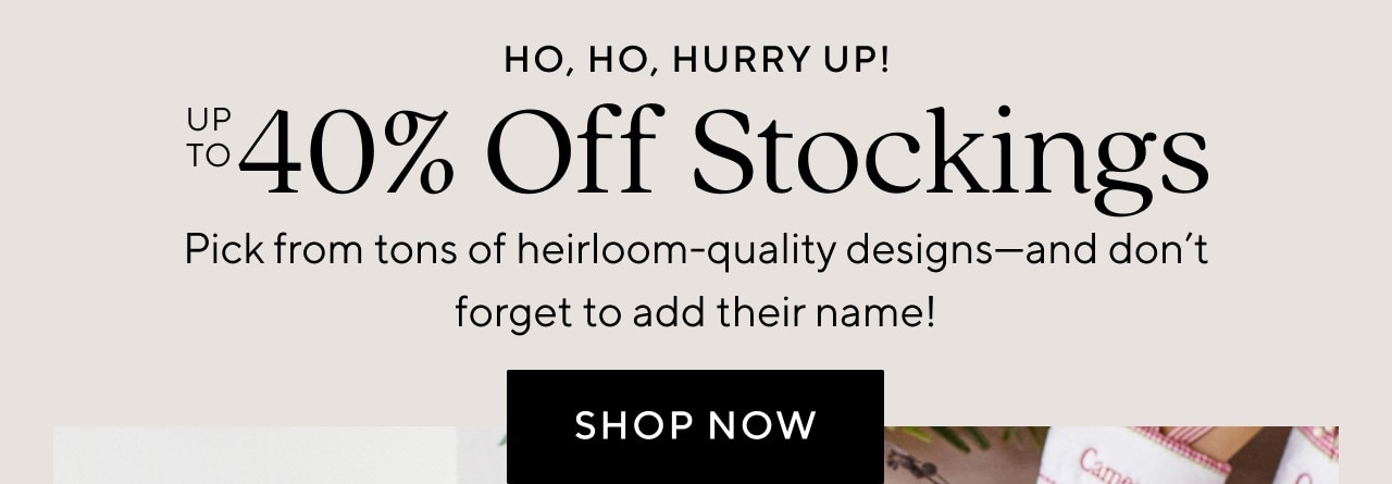 UP TO 40% OFF STOCKINGS