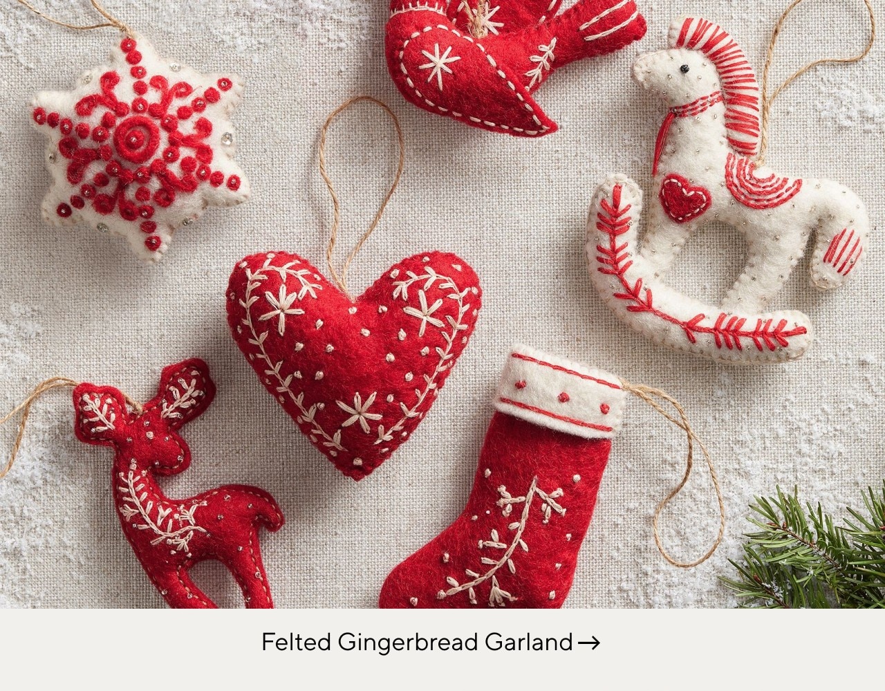 FELTED GINGERBREAD GARLAND