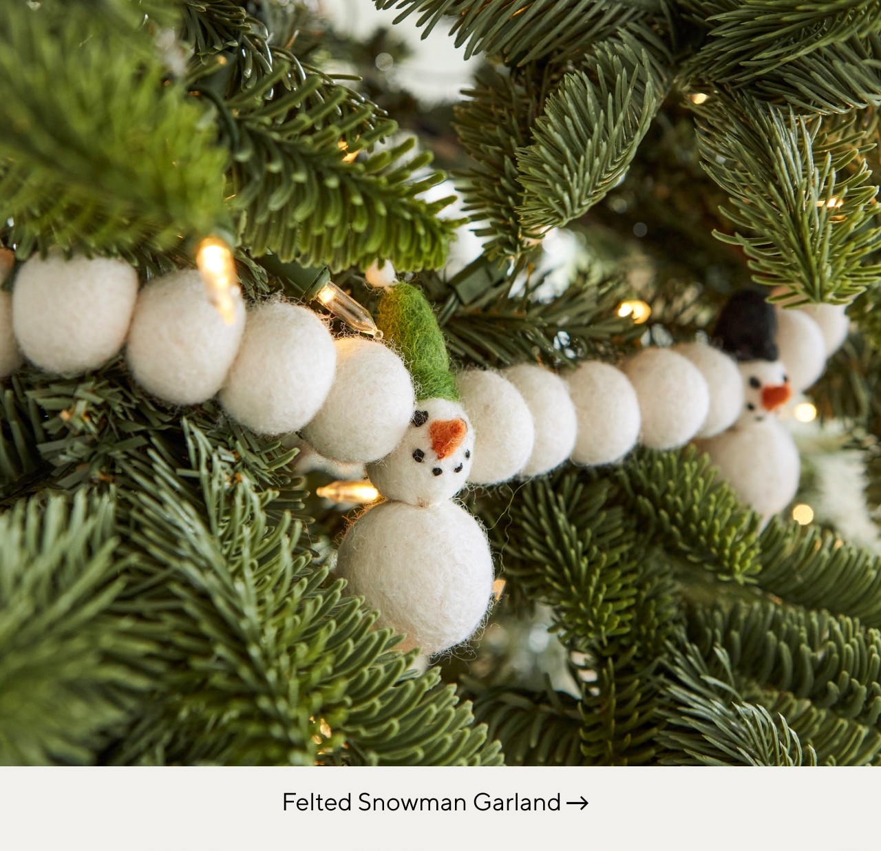 FELTED SNOWMAN GARLAND