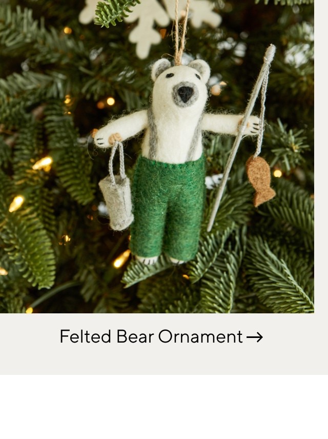 FELTED BEAR ORNAMENT