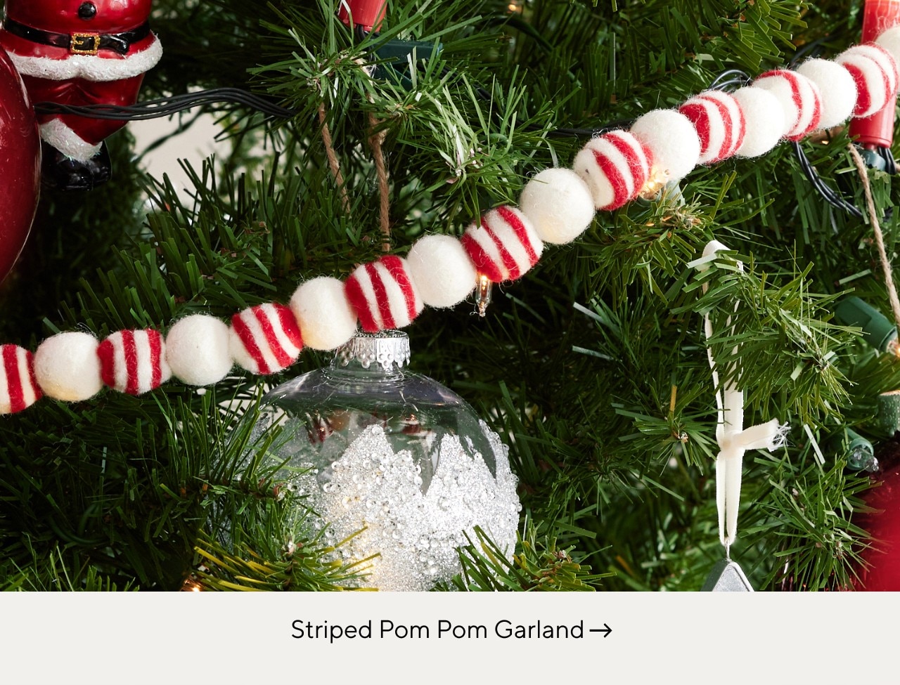 STRIPED POM POM GARLAND