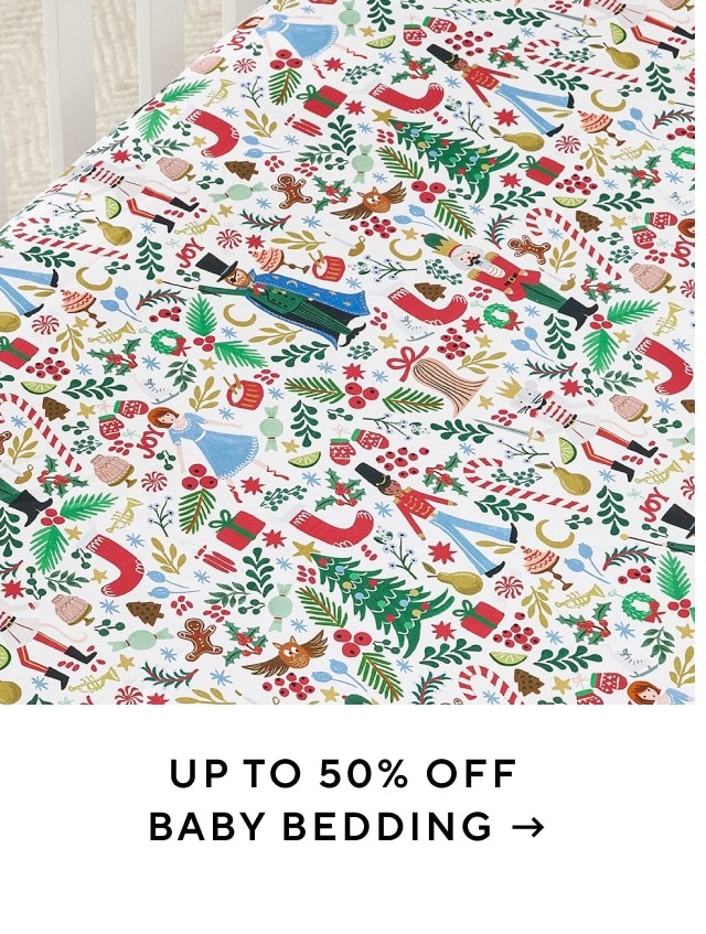 UP TO 50% OFF BABY BEDDING