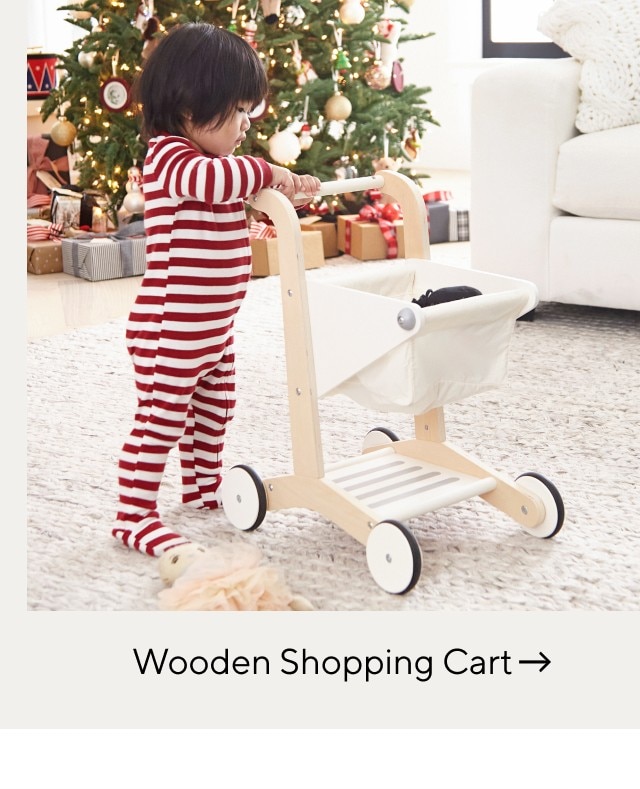 WOODEN SHOPPING CART