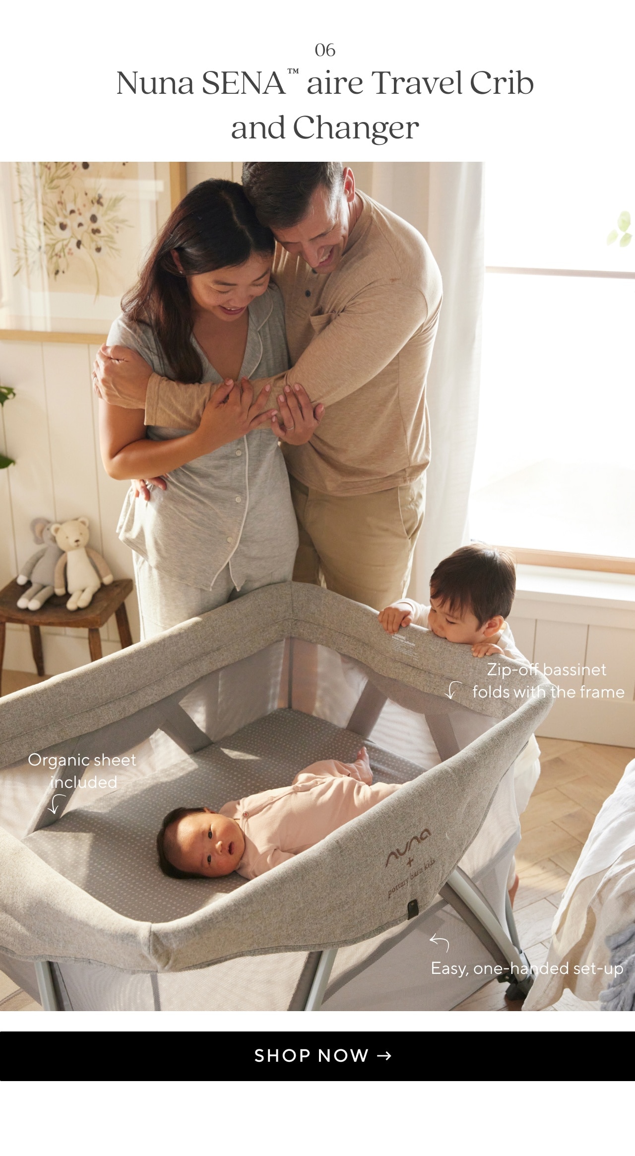 NUNA SENA AIRE TRAVEL CRIB AND CHANGER