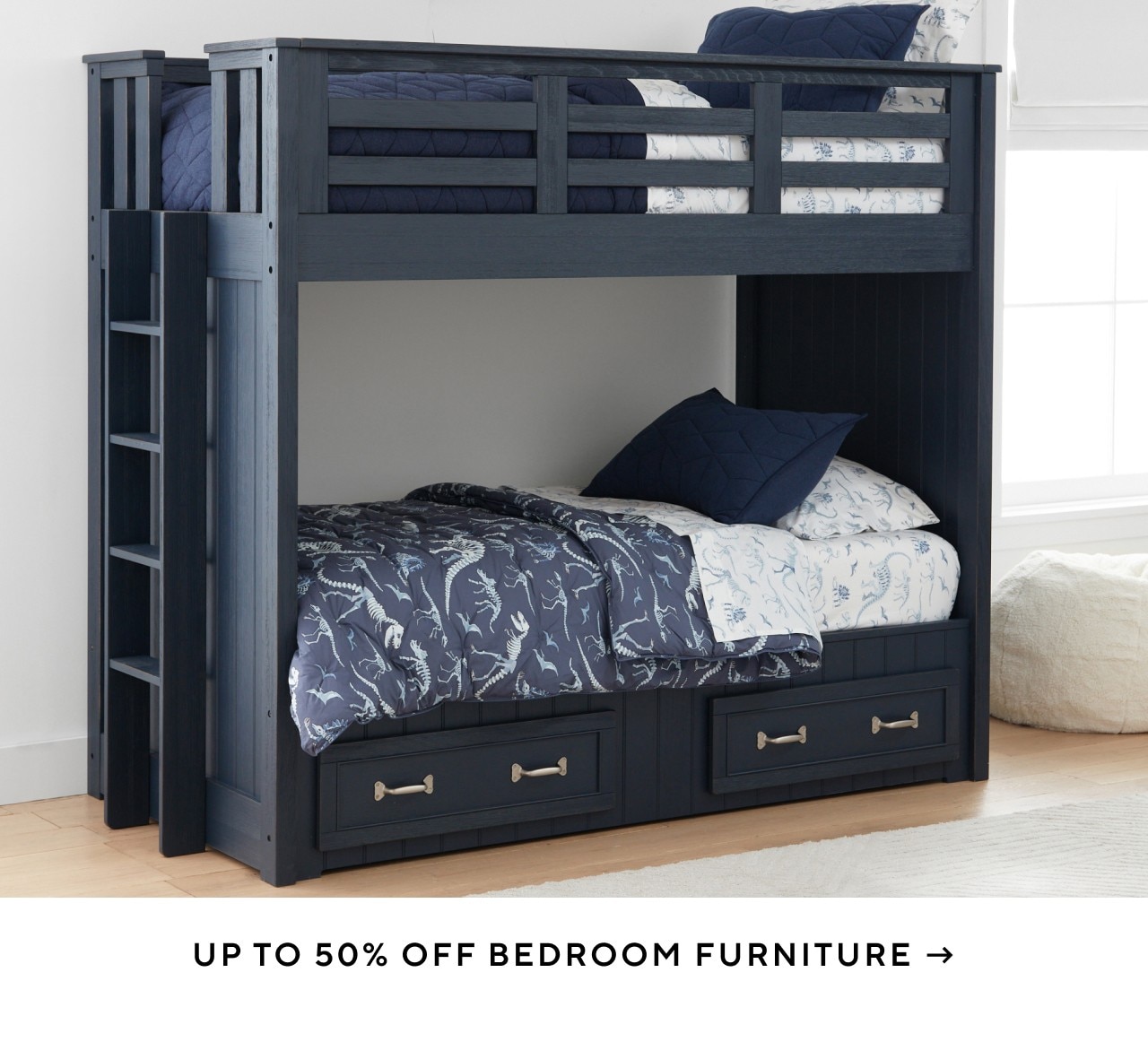 UP TO 50% OFF BEDROOM FURNITURE