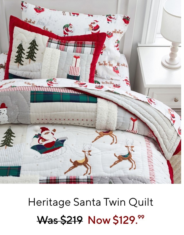 HERITAGE SANTA TWIN QUILT