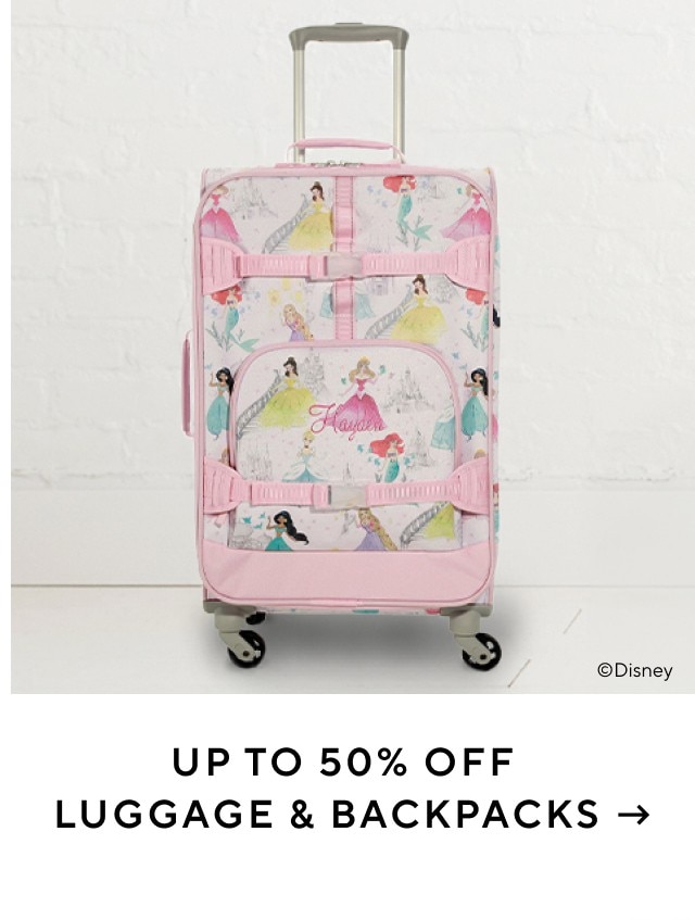 UP TO 50% OFF LUGGAGE & BACKPACKS