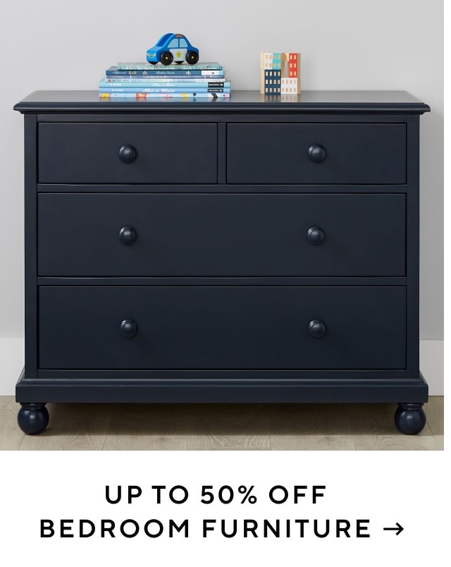 UP TO 50% OFF BEDROOM FURNITURE