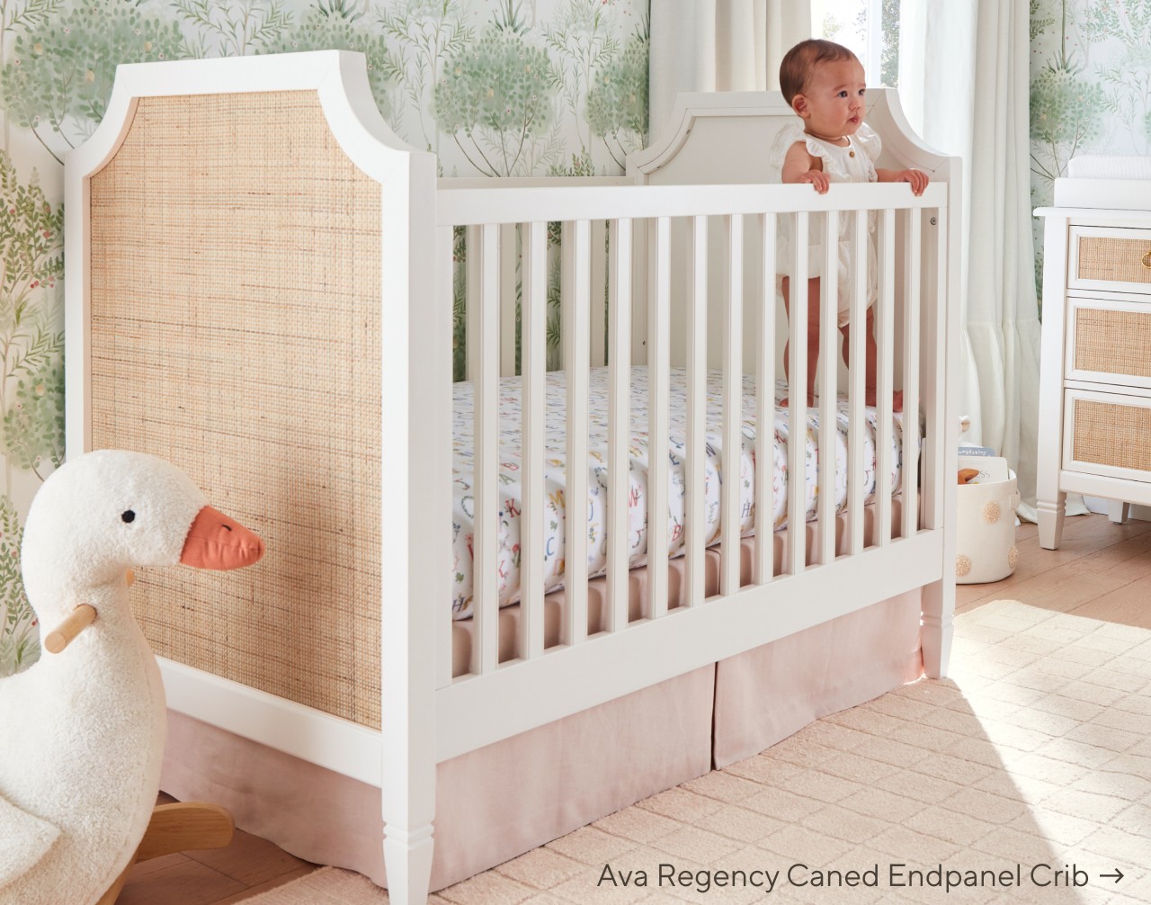 AVA REGENCY CANED ENDPANEL CRIB