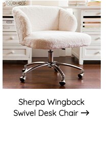  Sherpa Wingback Swivel Desk Chair 