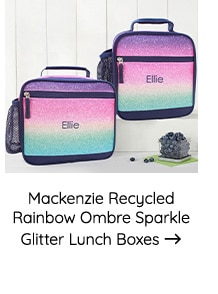  Mackenzie Recycled Rainbow Ombre Sparkle Glitter Lunch Boxes 
