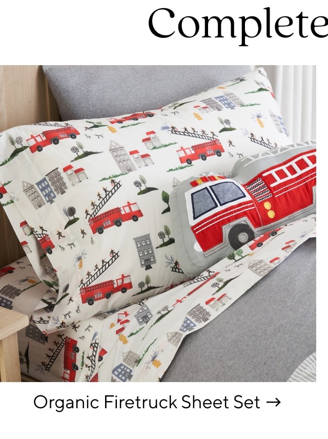 ORGANIC FIRETRUCK SHEET SET