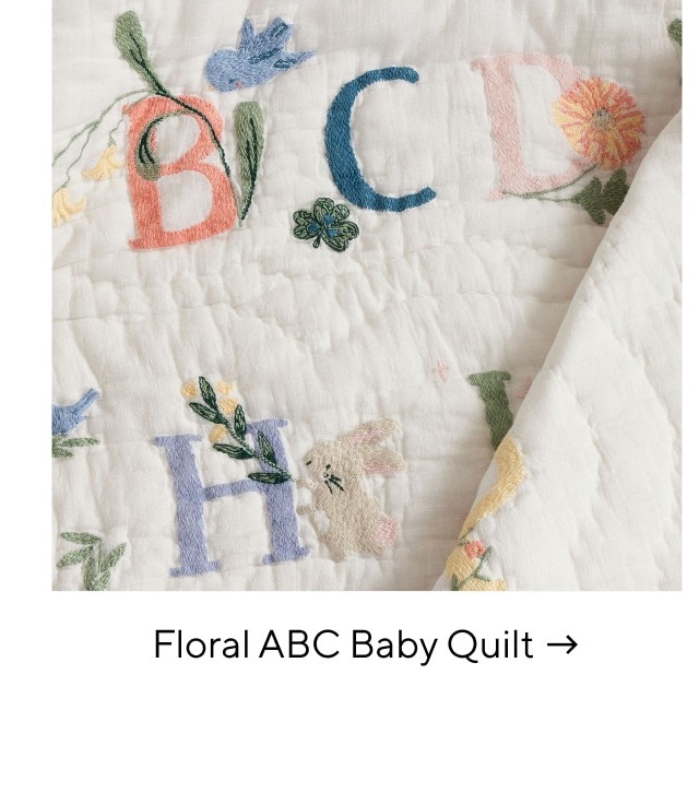 FLORAL ABC BABY QUILT