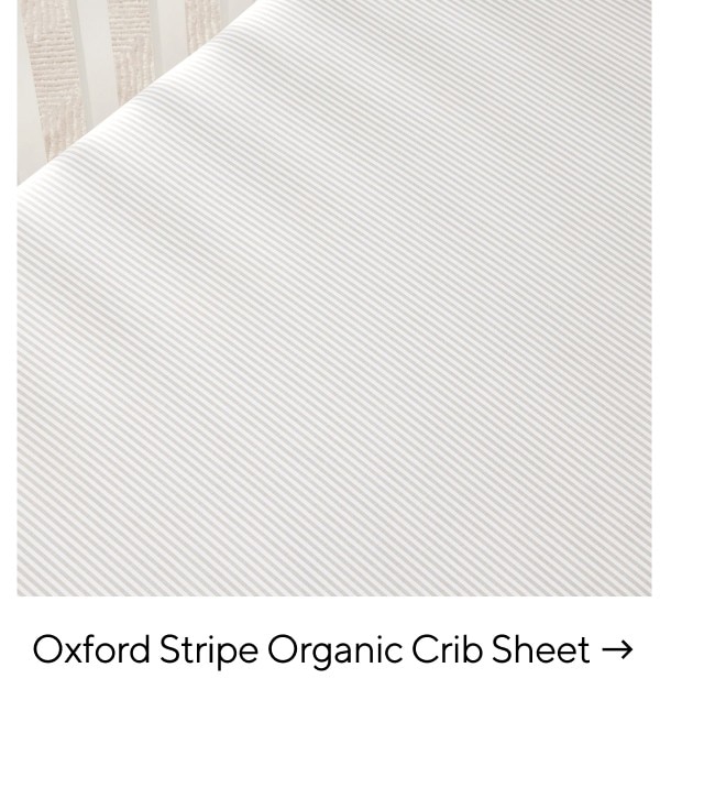 OXFORD STRIPE ORGANIC CRIB SHEET