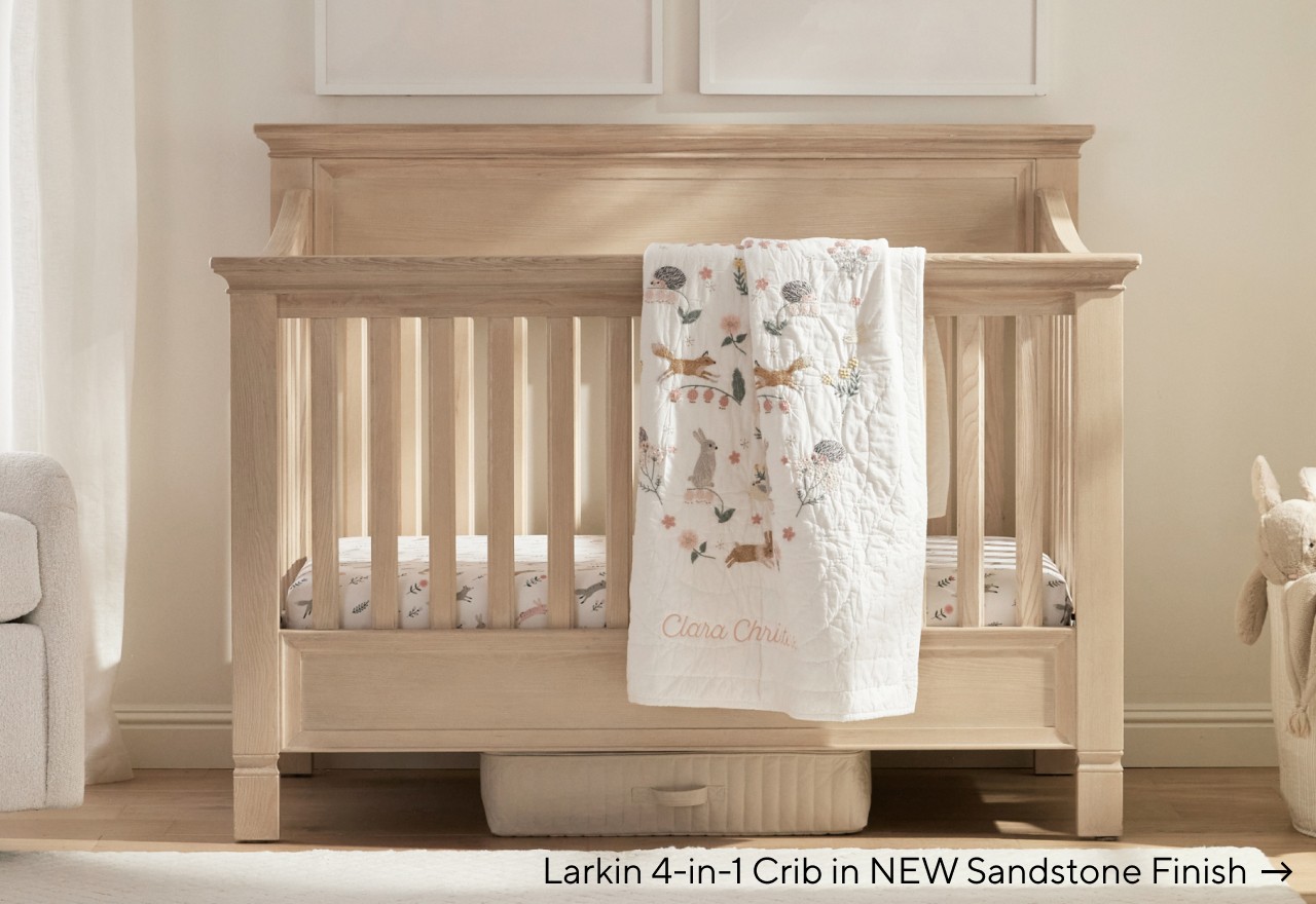 LARKIN 4-IN-1 CRIB IN NEW SANDSTONE FINISH