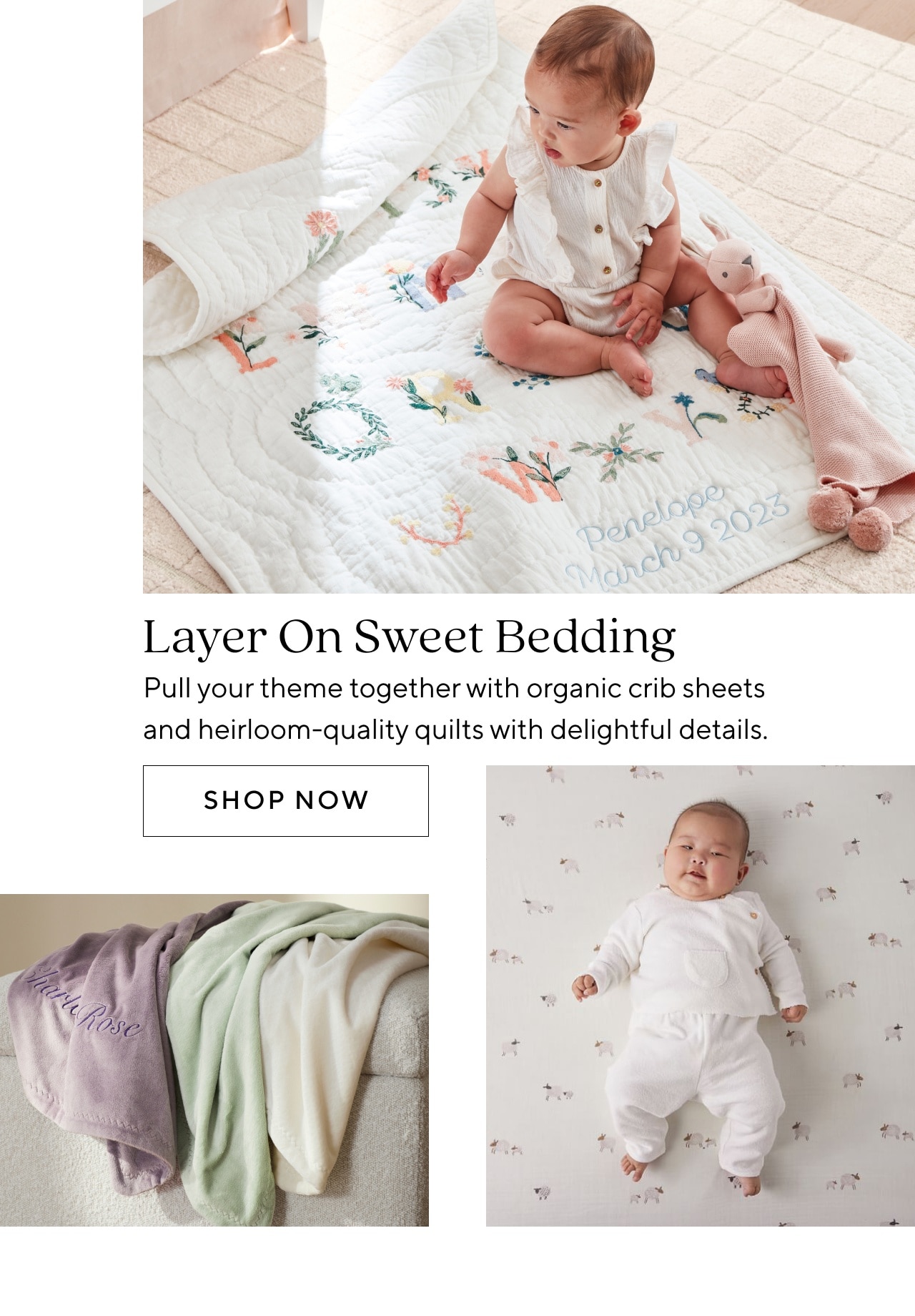 LAYER ON SWEET BEDDING