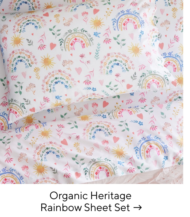 ORGANIC HERITAGE RAINBOW SHEET SET