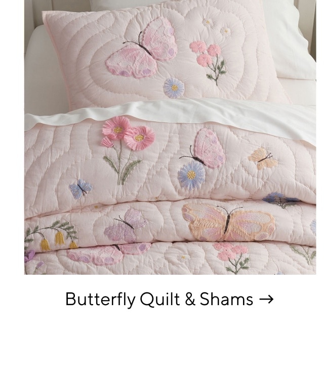 BUTTERFLY QUILT AND SHAMS