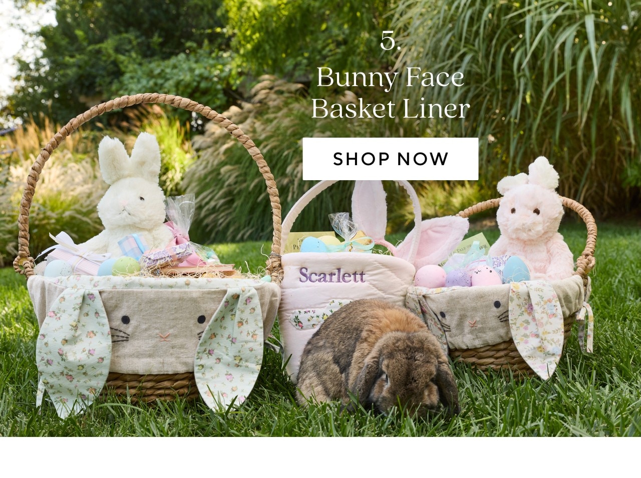 BUNNY FACE BASKET LINER