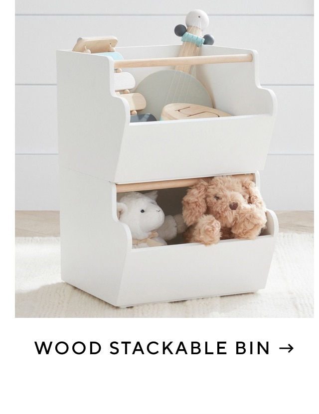 WOOD STACKABLE BIN