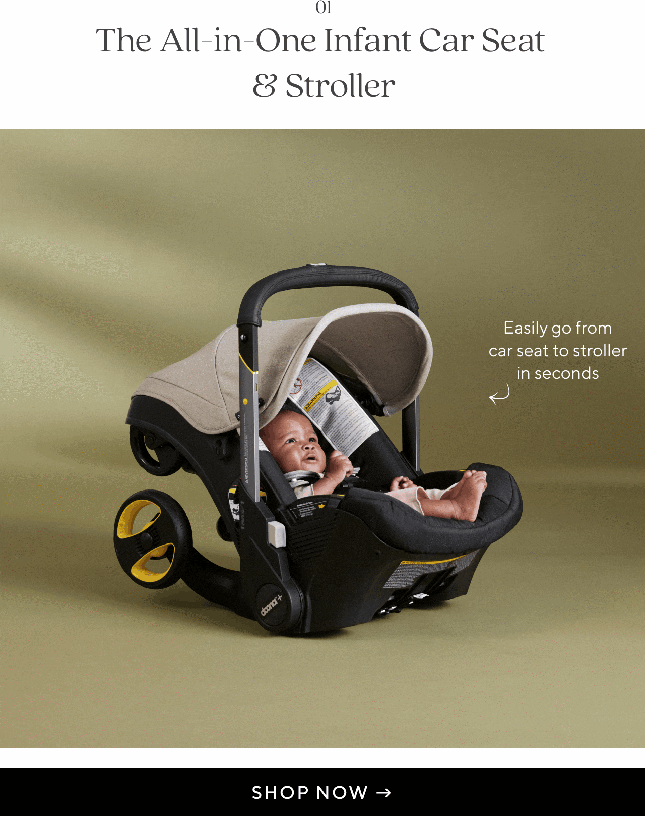 ALL IN ONE INFANT CAR SEAT AND STROLLER