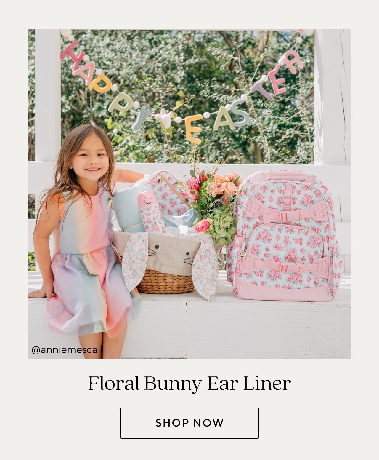 FLORAL BUNNY EAR LINER