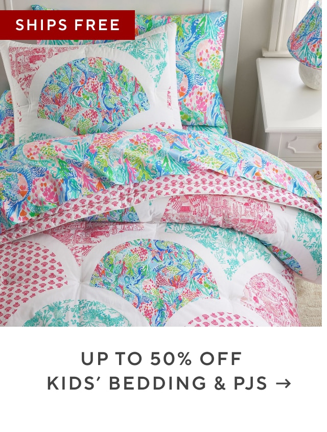 up to 50% off kids' bedding & PJS