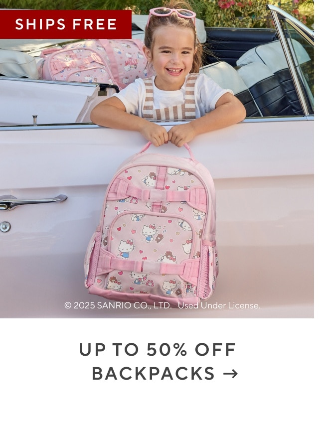 up to 50% off backpacks