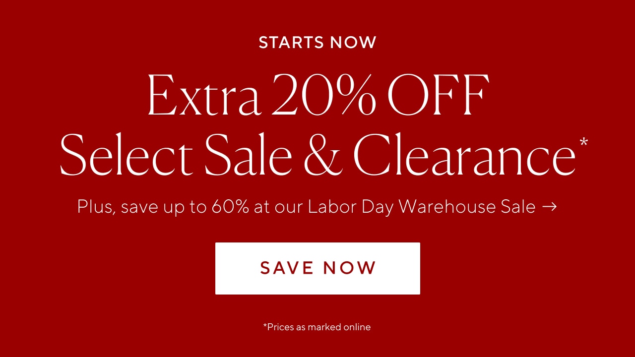 extra 20% off select sale & clearance