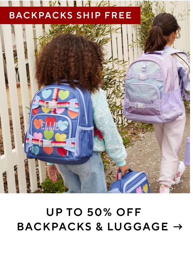 Up to 50% Off Backpacks & Luggage