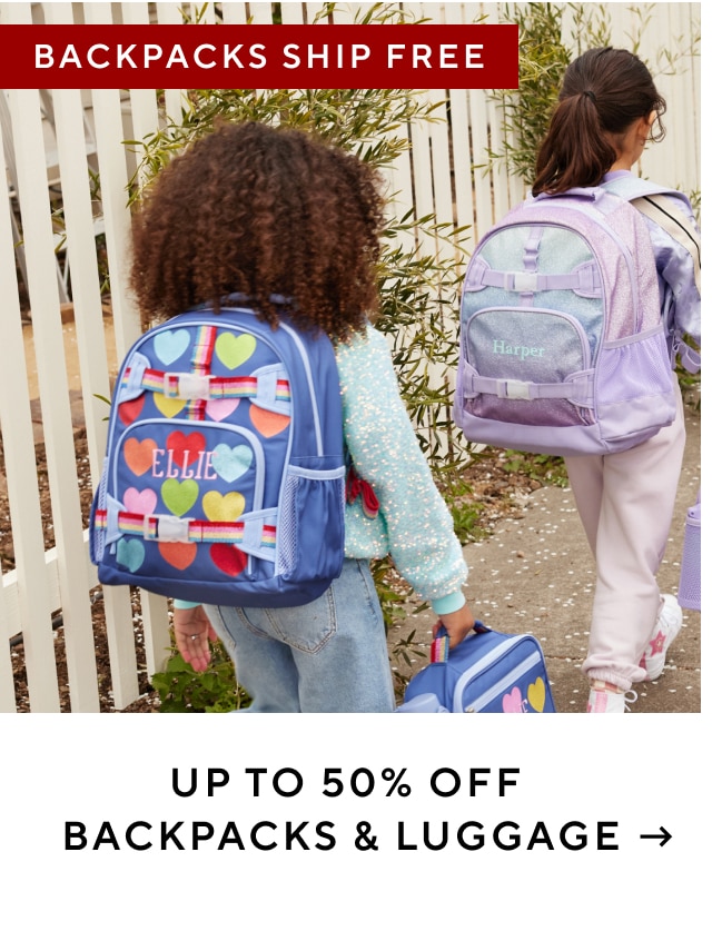 Up to 50% Off Backpacks & Luggage