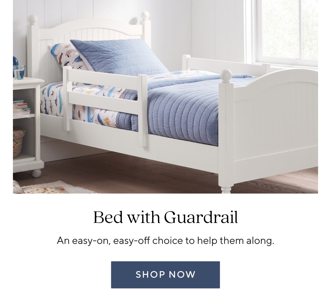 Bed with Guardrail