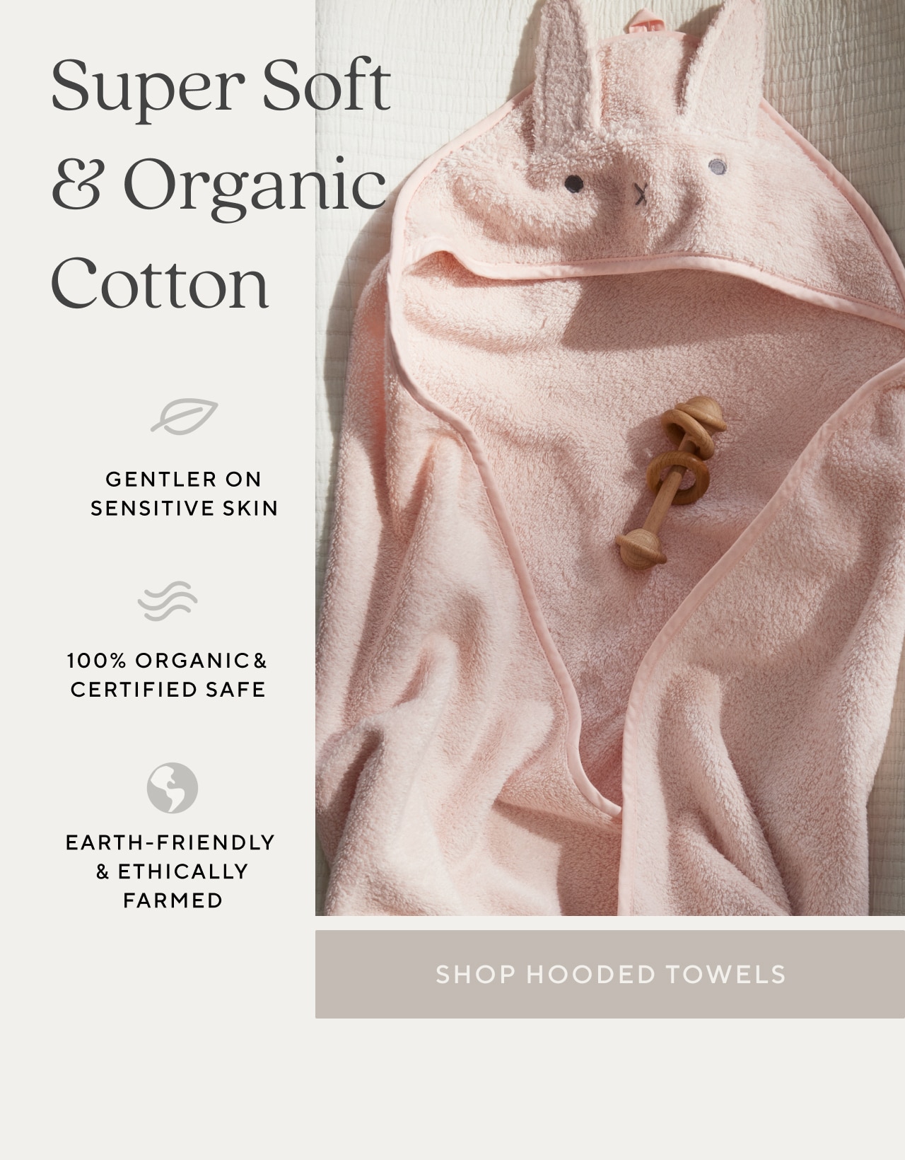 super soft & organic. Shop hooded towels