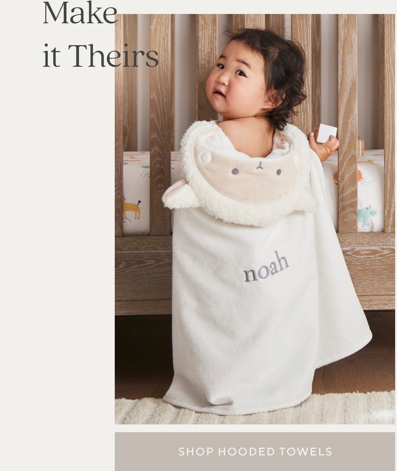 make it theirs. shop hooded towels