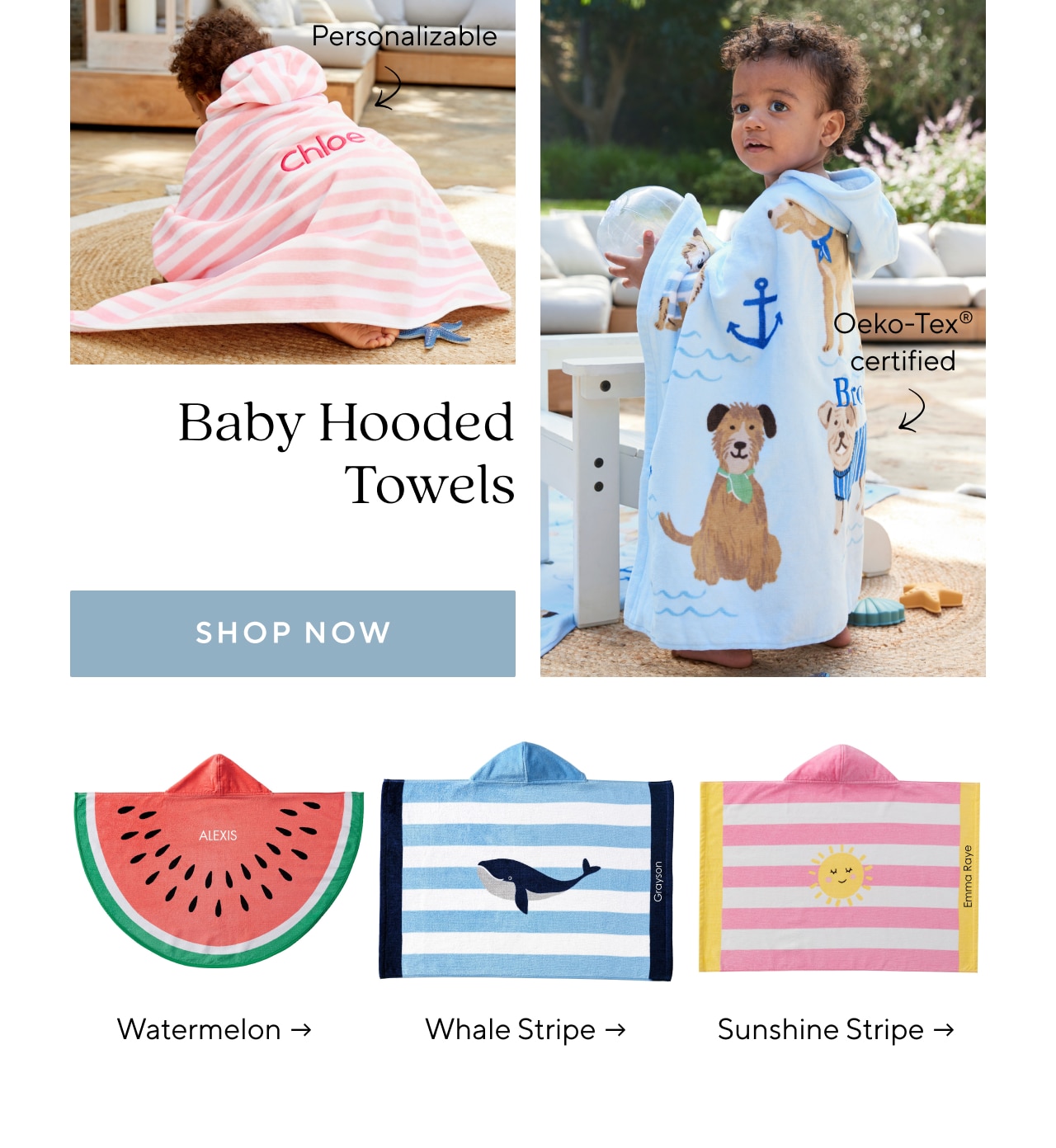 baby hooded towels