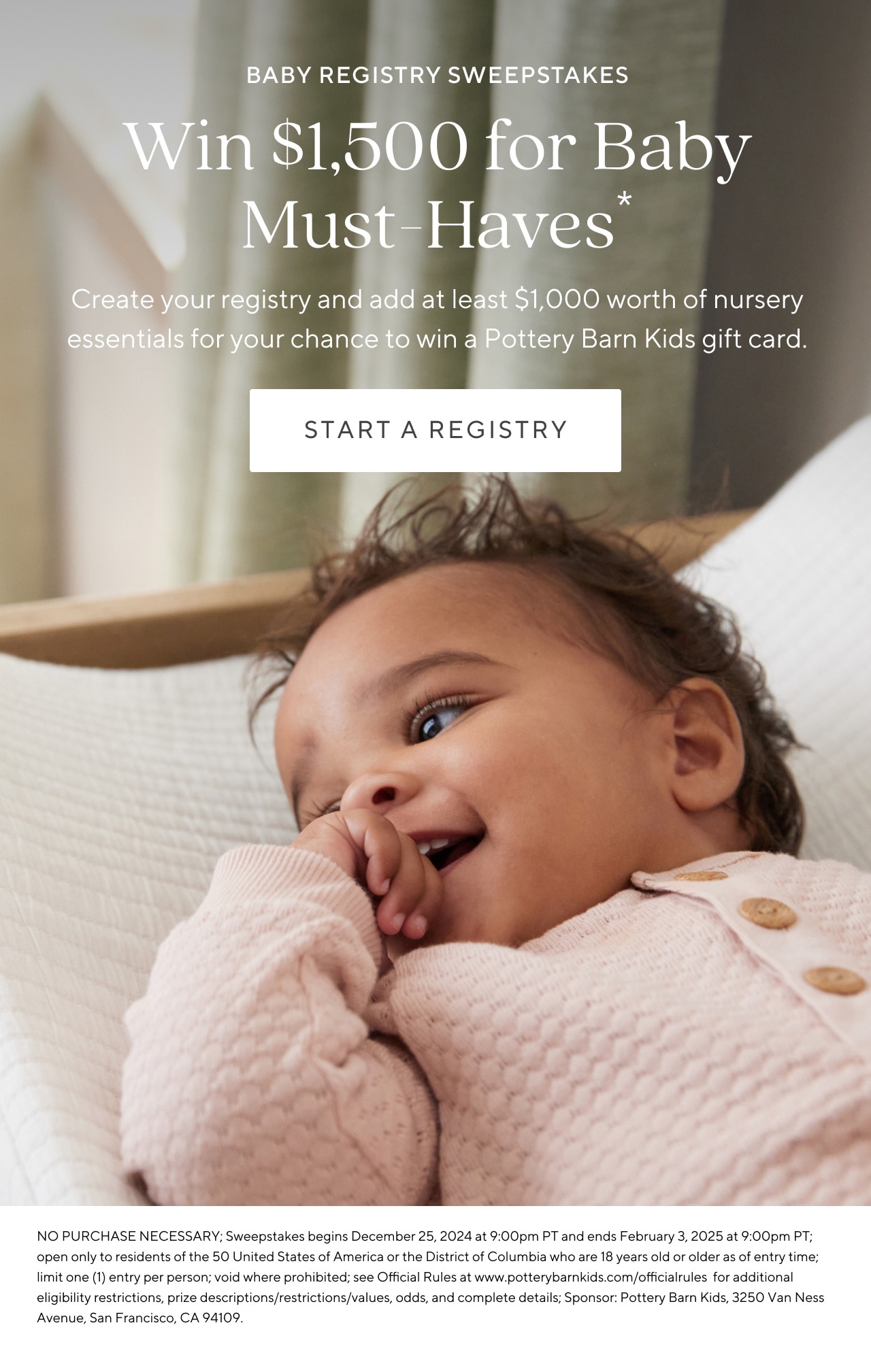 Registry Sweepstakes- Register to enter