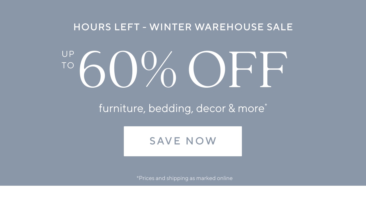 Starts now - Winter warehouse sale - Up to 60% off