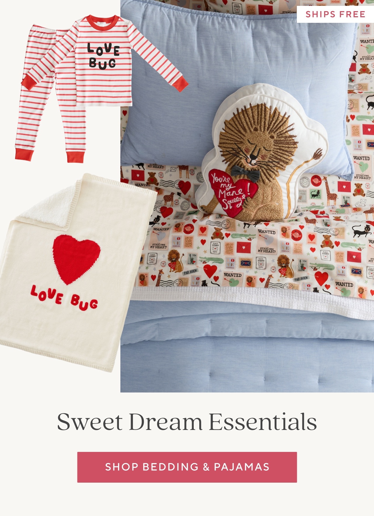 shop bedding & pajamas