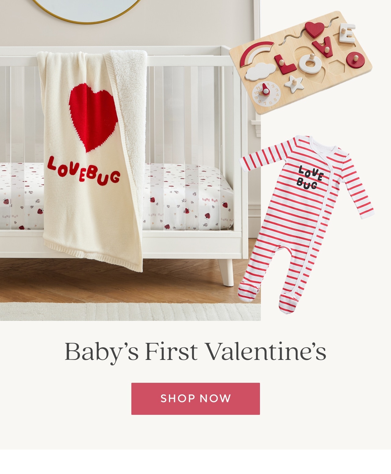 baby's first valentine's. shop now