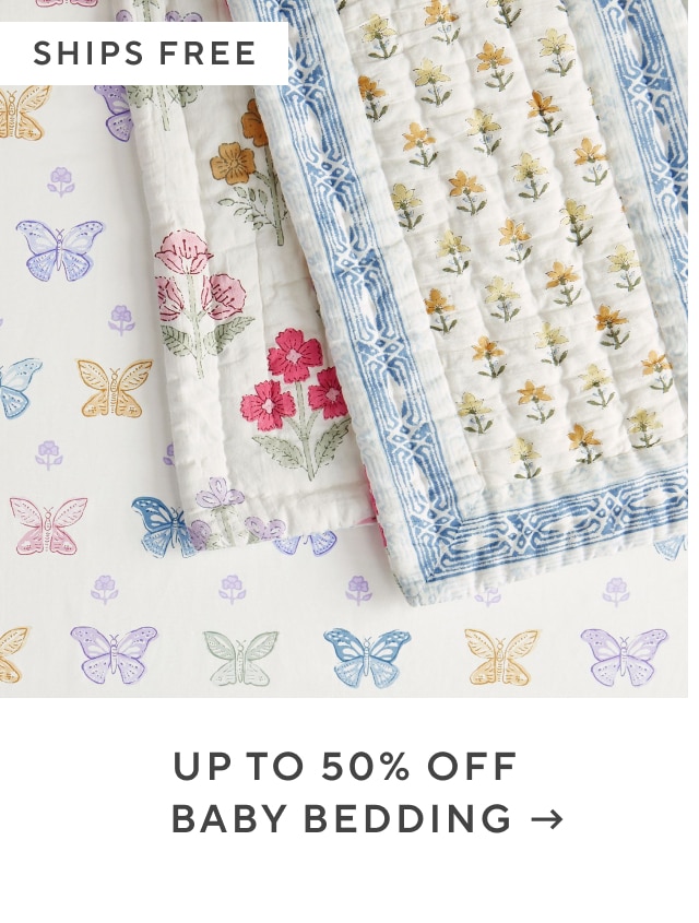 up to 50% off baby bedding