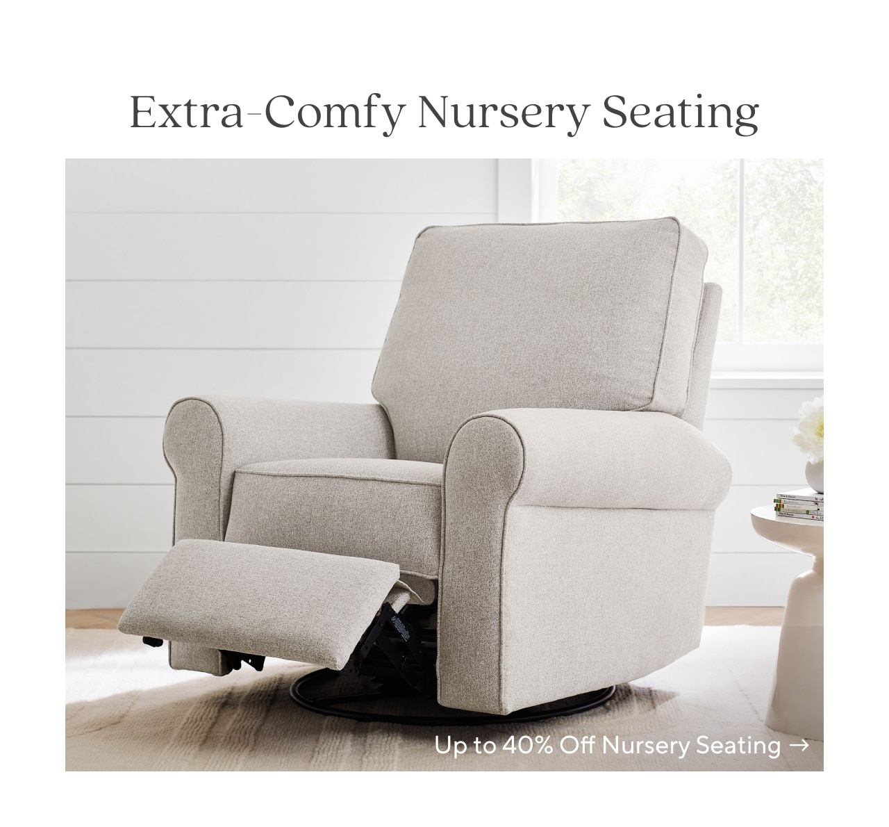 up to 40% off nursery seating