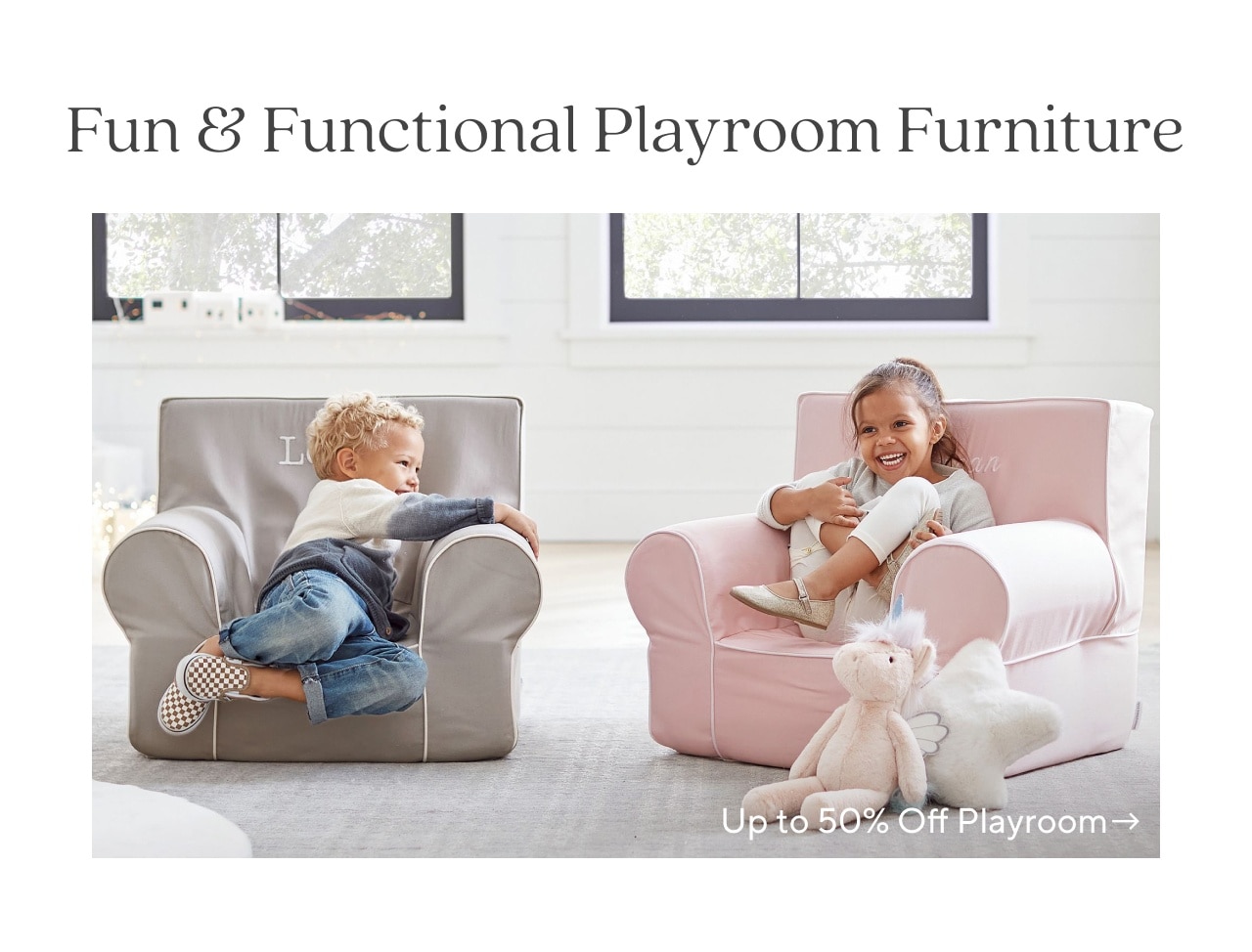 up to 50% off playroom