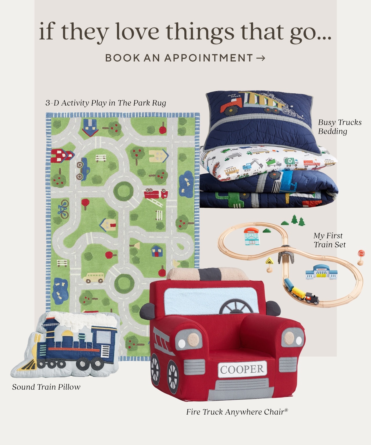 Things that go - book an appointment