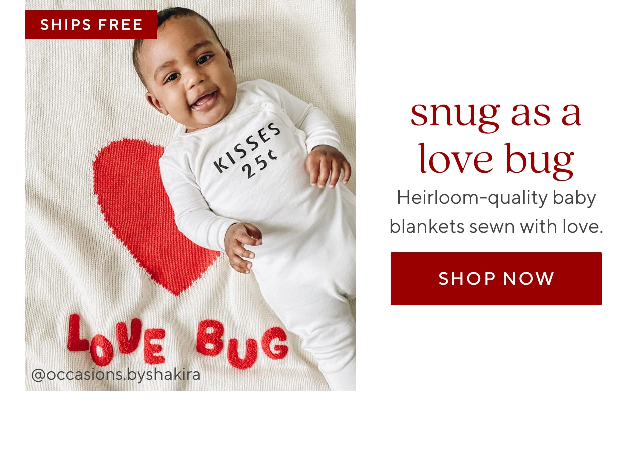 snug as a love bug. shop now